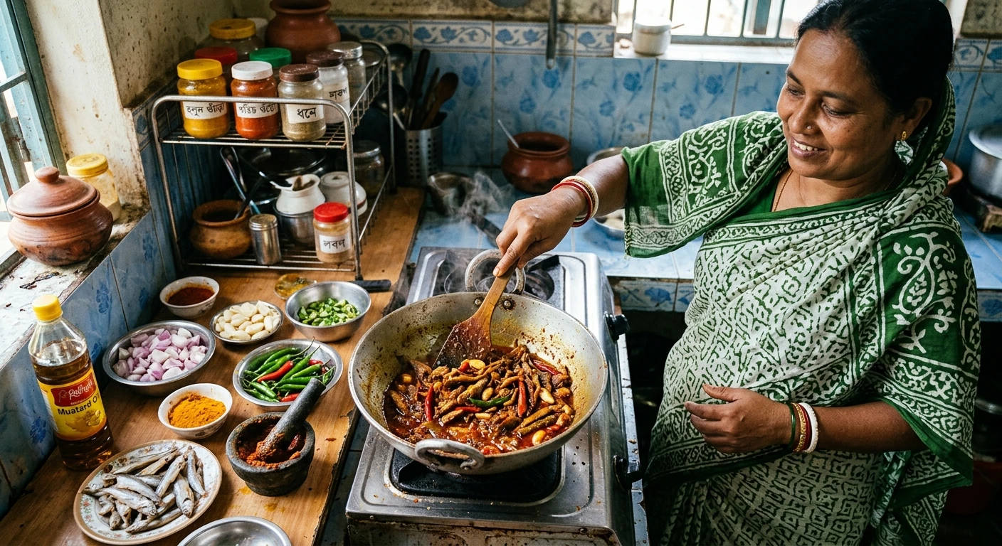 লইট্টা শুটকি কাটা, ধোয়া ও কাঁটা পরিষ্কার করার পদ্ধতি